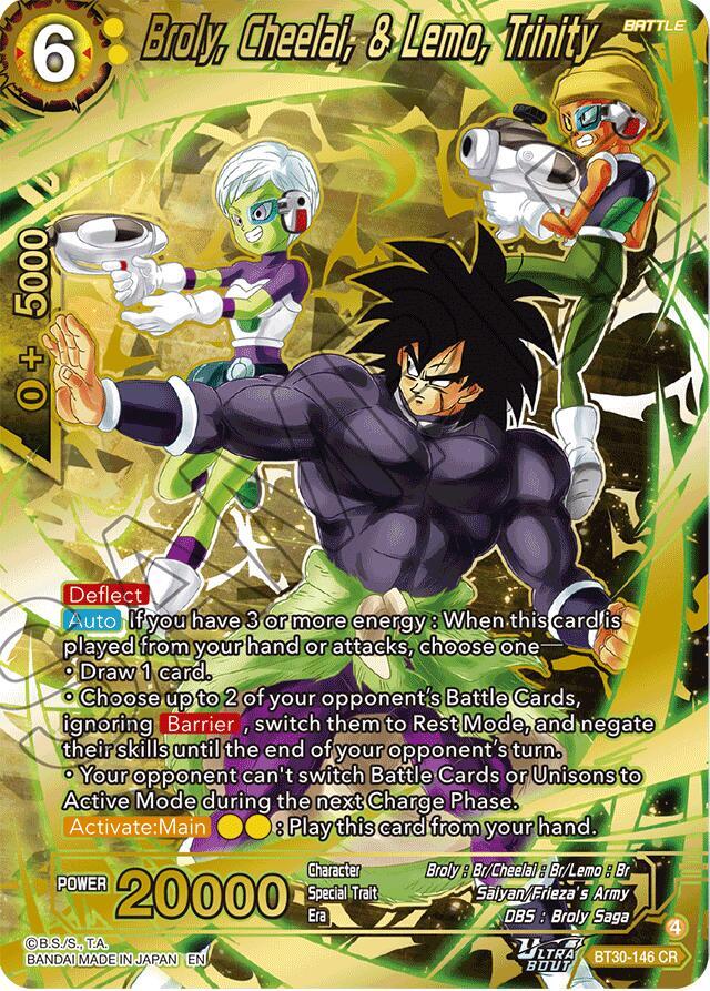 Broly, Cheelai, & Lemo, Trinity - Three Glorious Fighters (BT30)