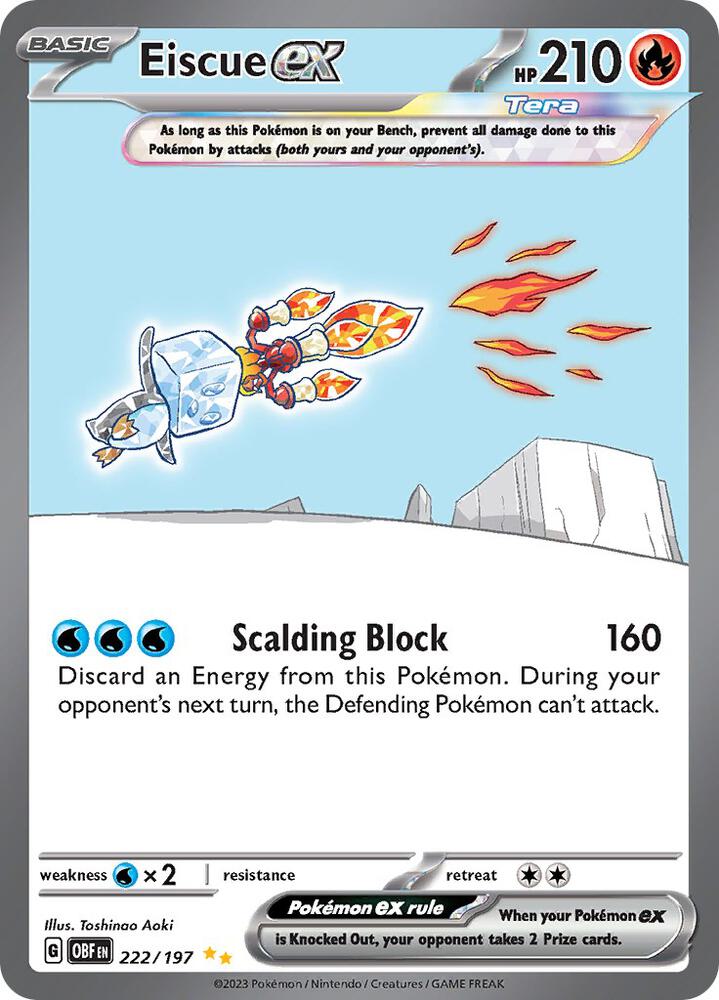Eiscue ex - 222/197 - SV03: Obsidian Flames (OBF)