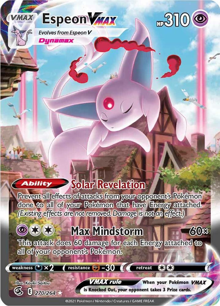 Espeon VMAX (Alternate Art Secret) - SWSH08: Fusion Strike [DAMAGED]