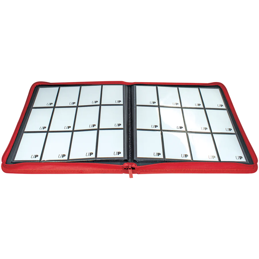 Vivid 12-Pocket Zippered PRO-BINDER - RED